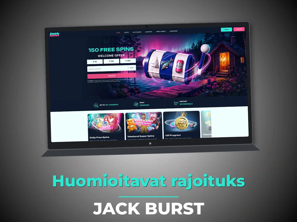 Jack Burst - Huomioitavat rajoituks